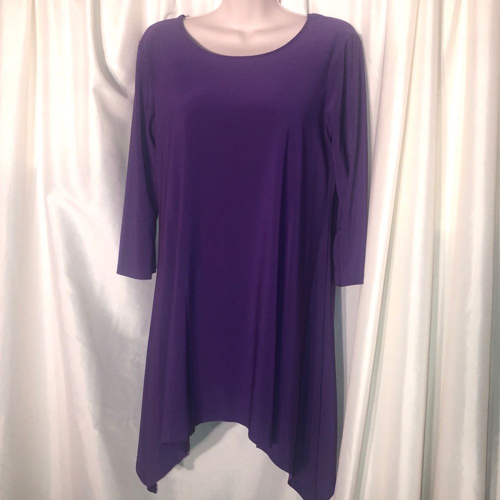 Purple long slinky tunic